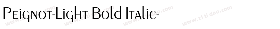 Peignot-Light Bold Italic字体转换